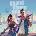 GTA 6 official artwork showing the main protagonists Lucia and Jason.